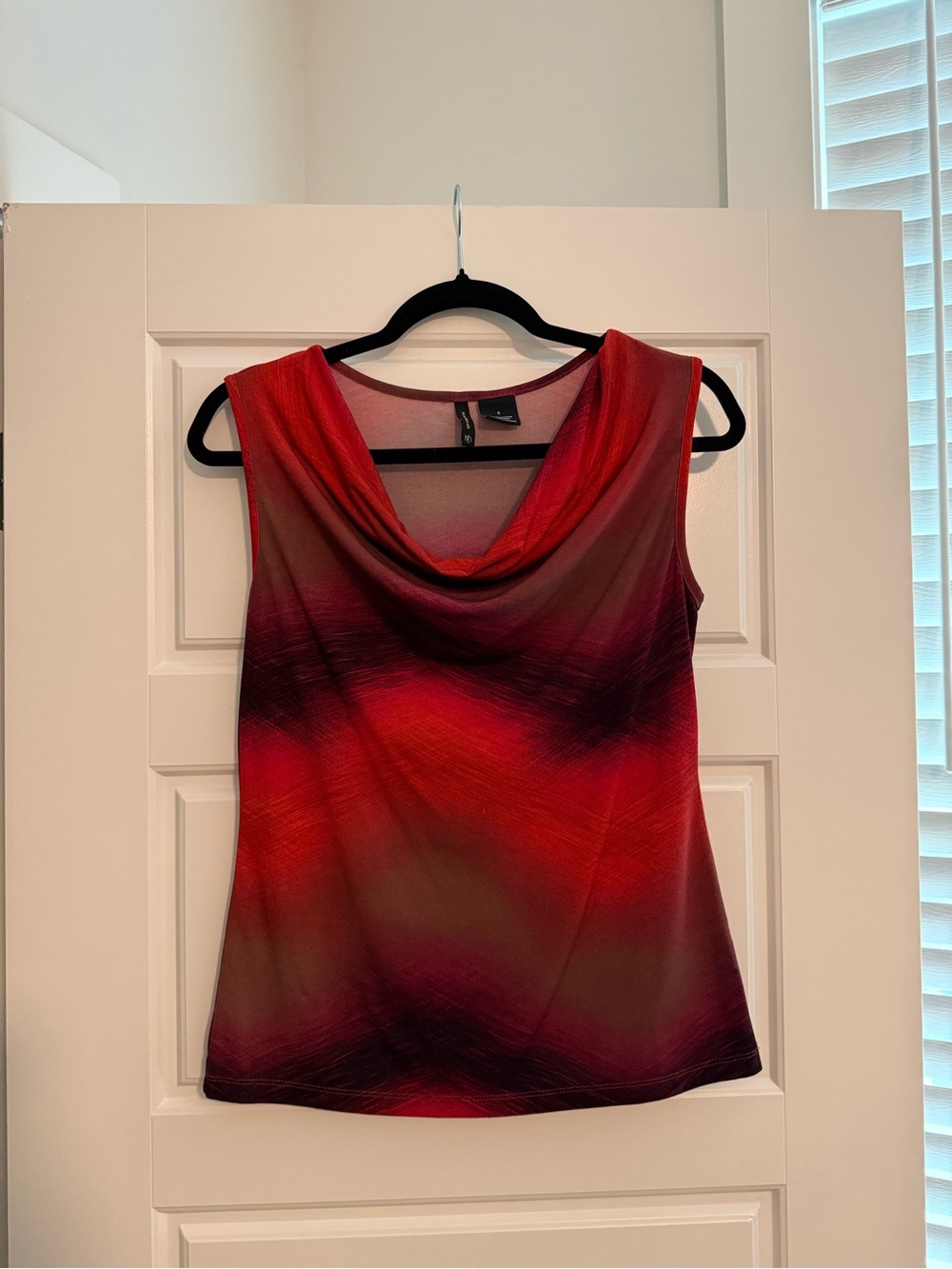 new directions Red and Black Gradient Cowl Neck Camisole